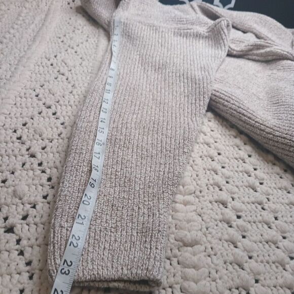 Eddie Bauer Sweater Mens XLT Beige Knit USA Classic 5 Button Henley Fisherman - Picture 9 of 16